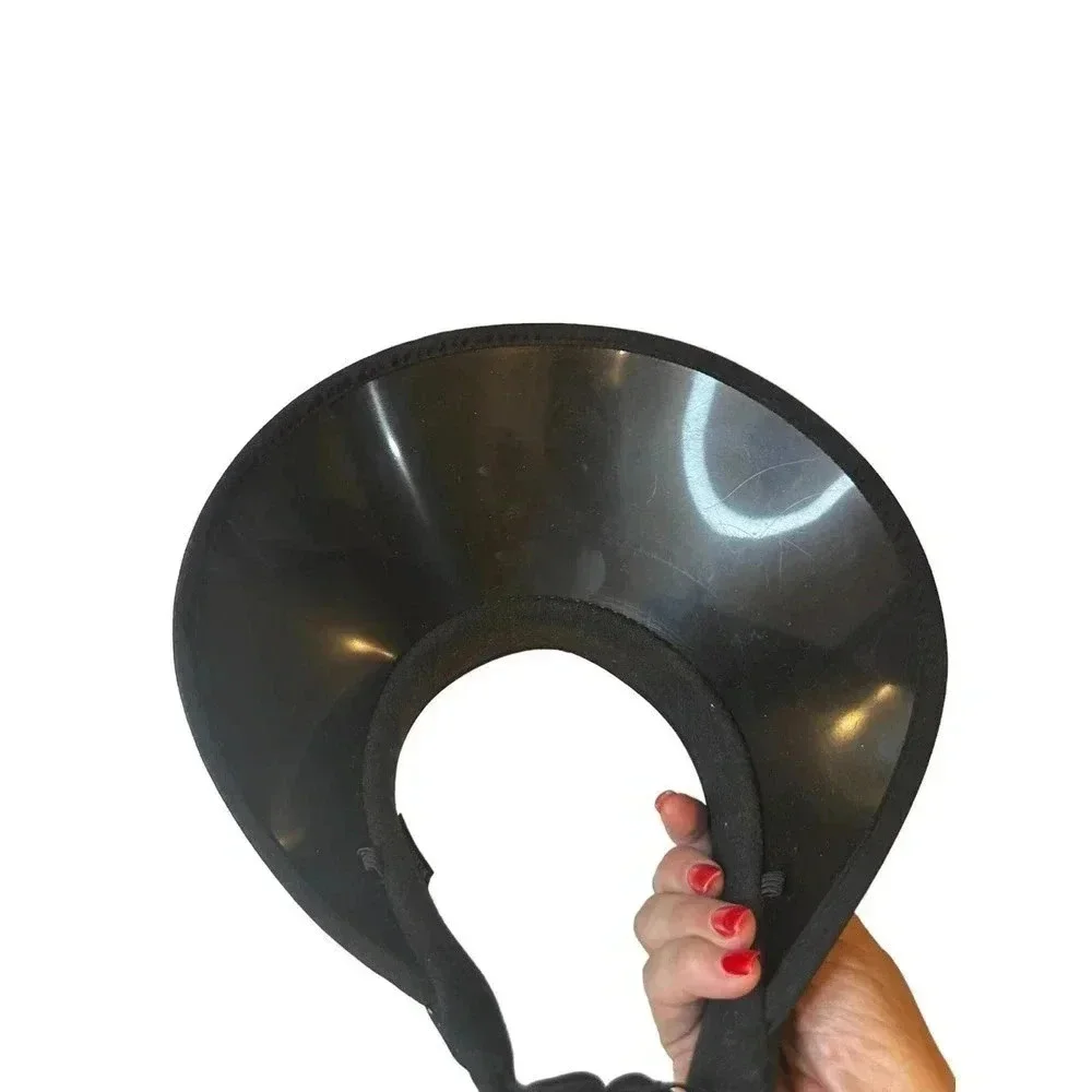 Menglagla Black Adjustable Woven Visor‎